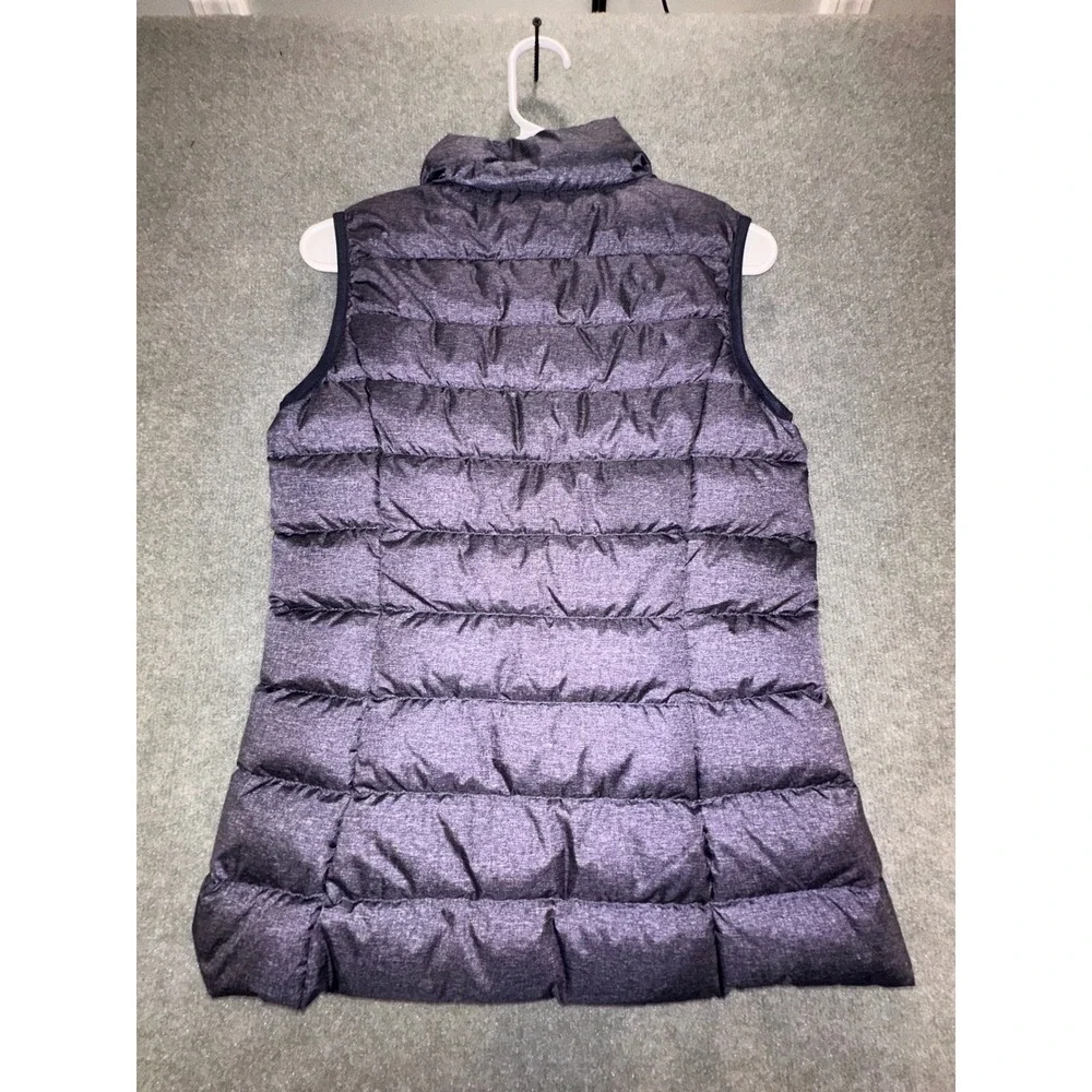 Eddie Bauer Mens Hooded Puffer Vest Heathered Gray Quilted Zip Sleeveless xs